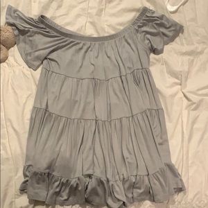 Grey off the shoulder top